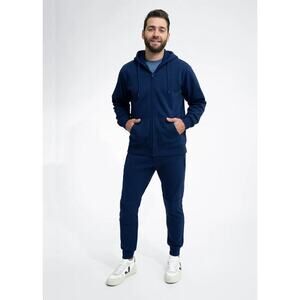 Swet Tailor Stretch Fleece Zip Hoodie Admiral Blue Size Large NWT